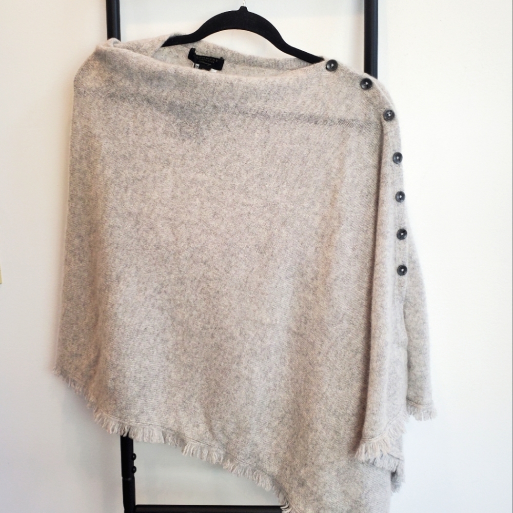 Charter Club Luxury cashmere gray knit sweater women knit one size New